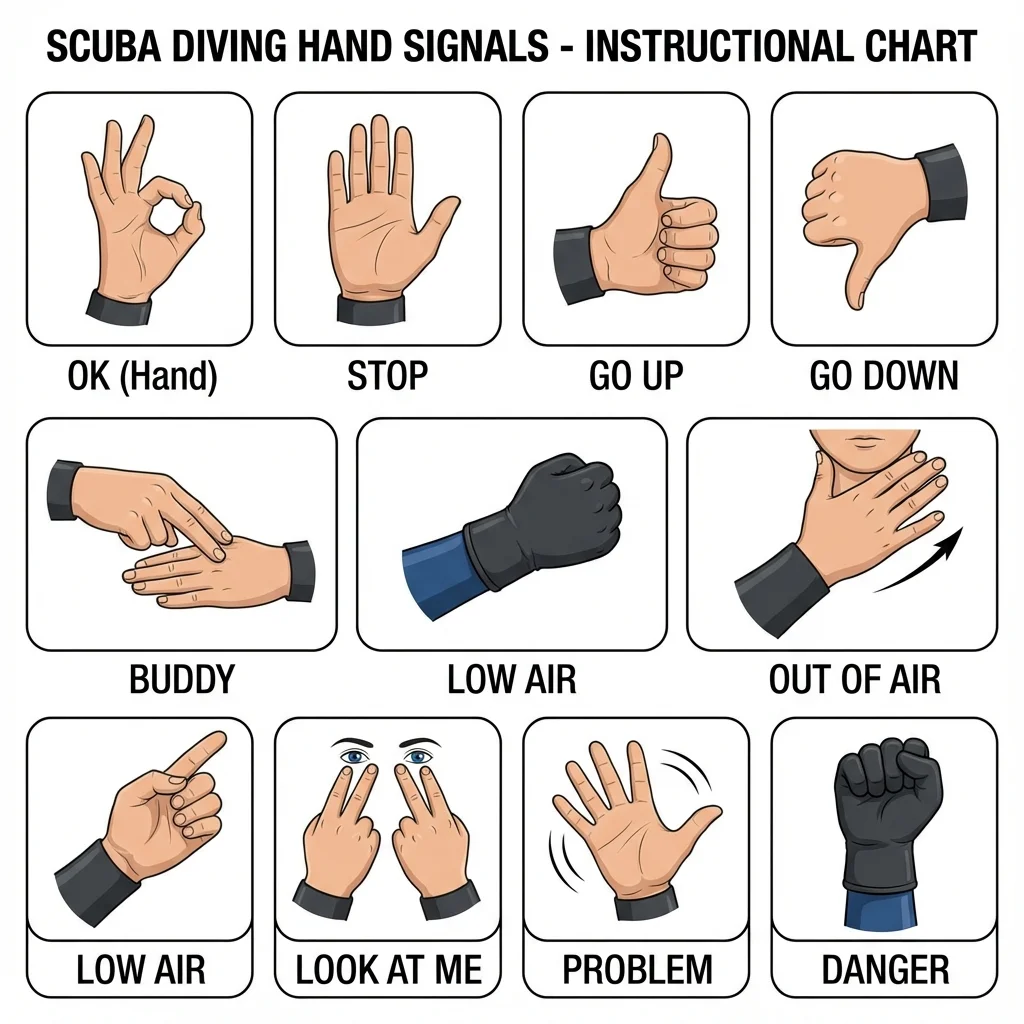 Сигналы дайверов руками